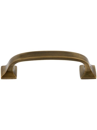 New York Cabinet Pull - 3 1/2 inch Center to Center in Antique Brass.